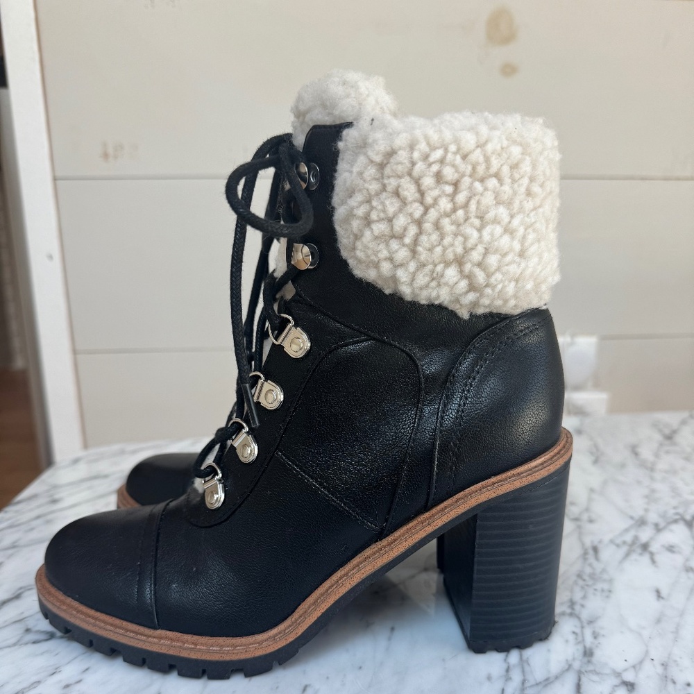 Nine West Penni Fur Booties Size 7.5